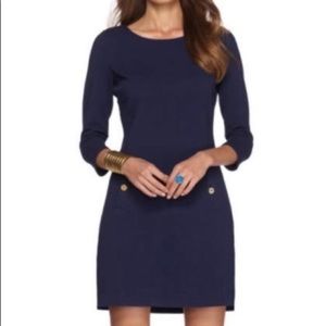 Lilly Pulitzer Charlene Shift Dress Navy Blue Size XS